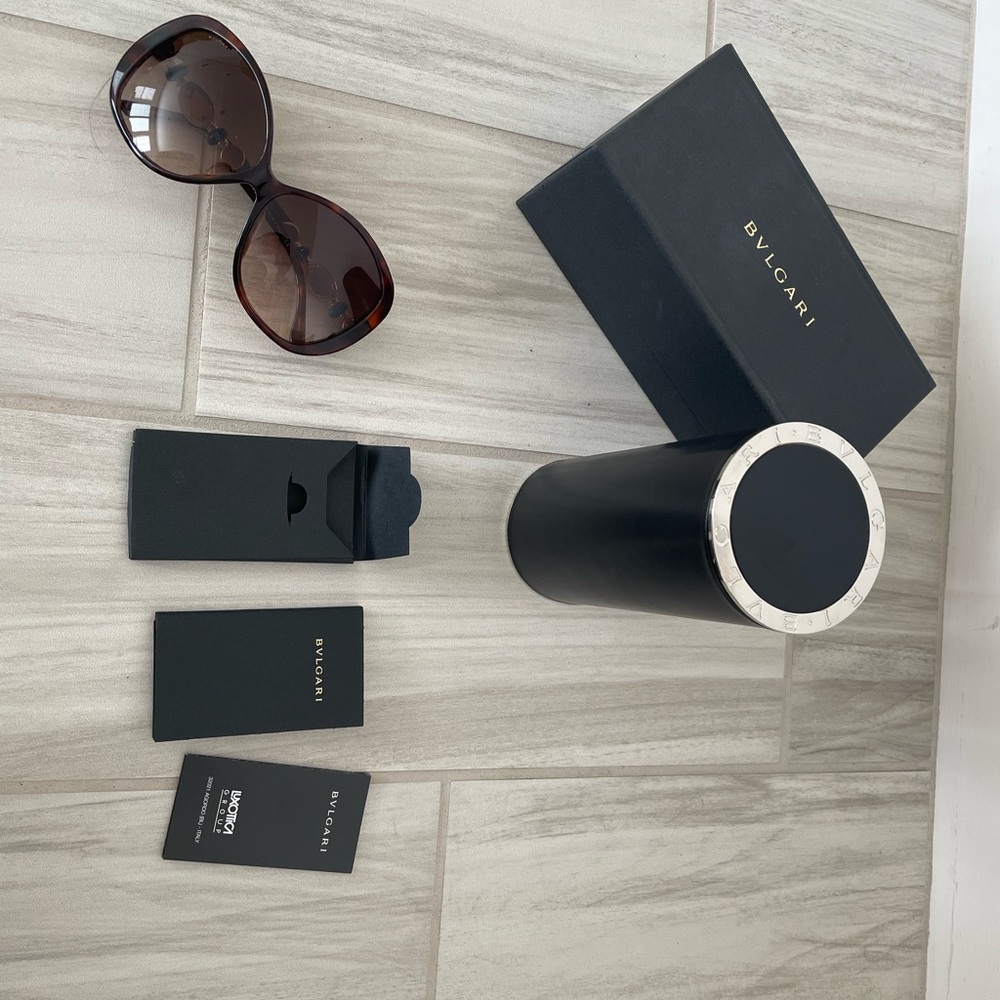 Bulgari Brown Sunglasses with Black Case